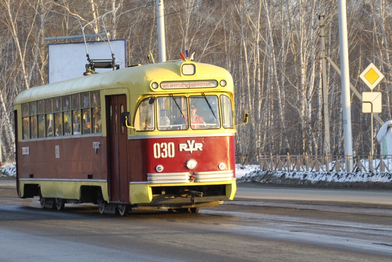 Ретро трамвай в Иркутске, Россия – фотографии России