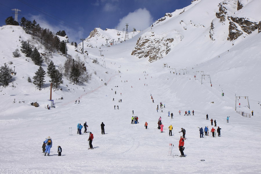 Поляна Азау, бугель, выкат, Россия – фотографии России