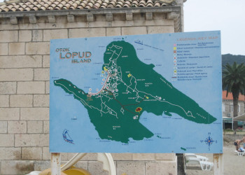 Карта острова Лопуд, Хорватия – фотографии Хорватии