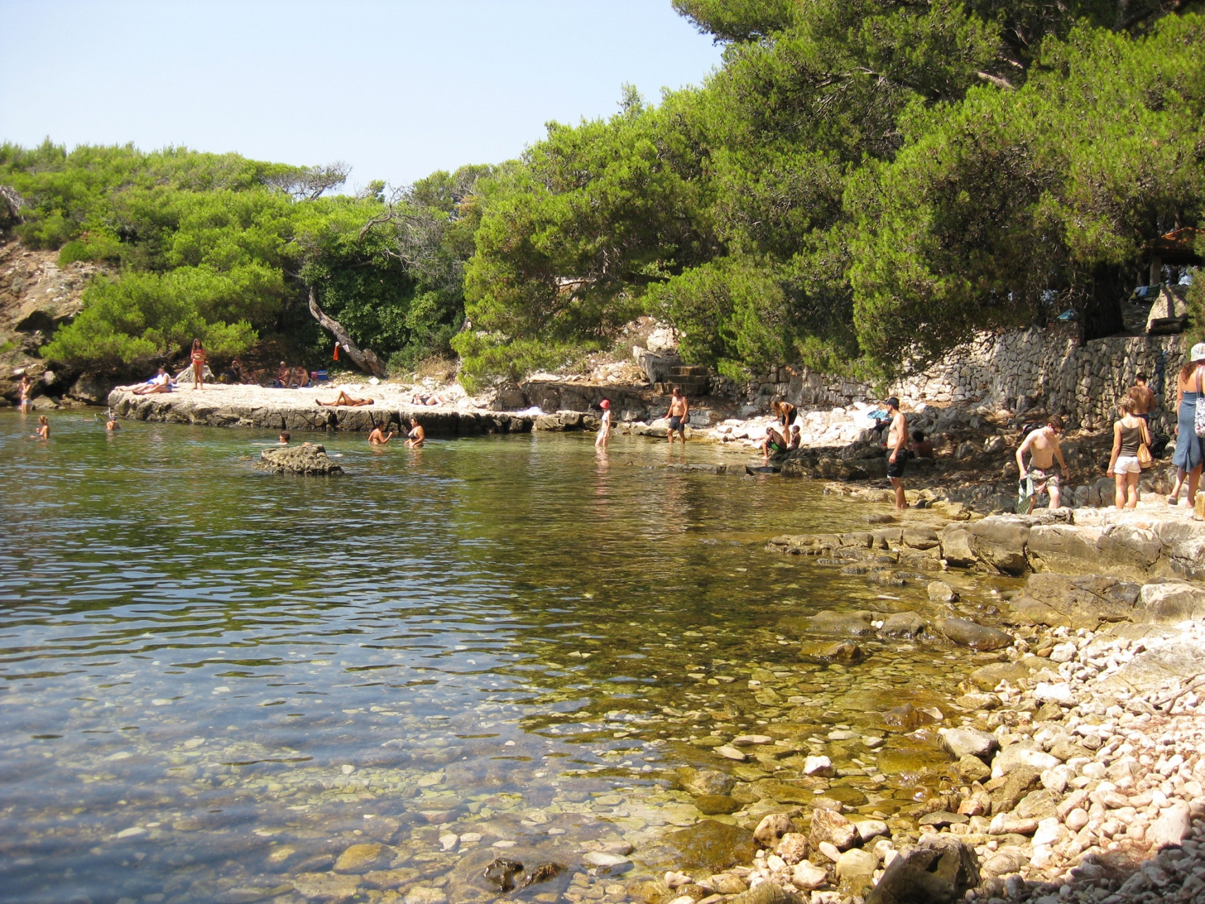 Пляж на острове Локрум, Хорватия. Фото 1 – фотографии Хорватии