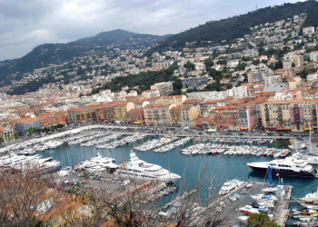 Панорамный вид в Ницце, Франция – фотографии Франции