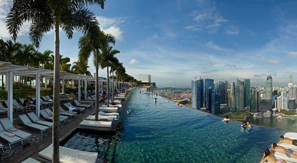 Сингапурский отель Marina Bay Sands. Бассейн. Фото 5 – фотографии Сингапура