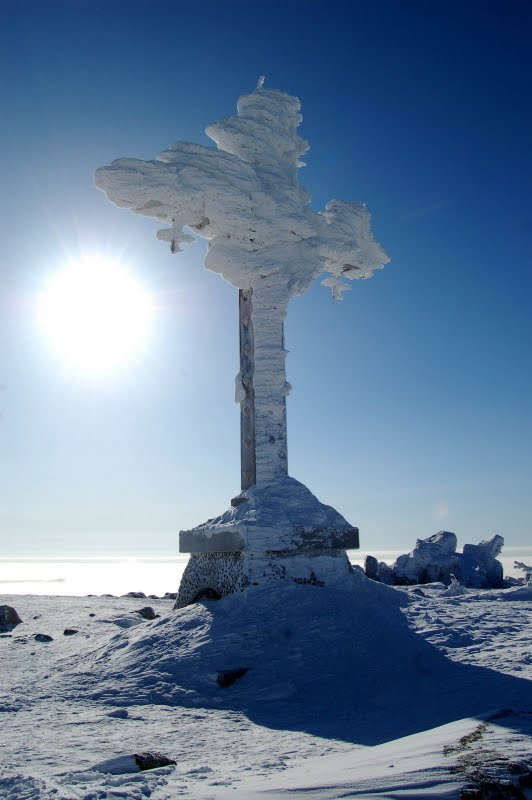 Памятник в Шерегеш, Россия – фотографии России