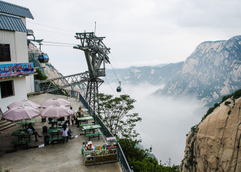 Фуникулёр на гору Хуашань (Huàshān) в Китае – фотографии Китая