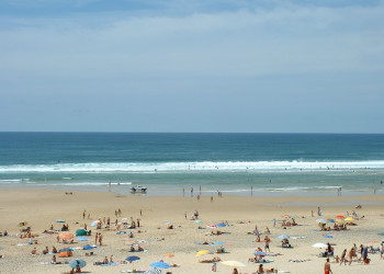 Пляж в Бикарроссе, Франция – фотографии Франции