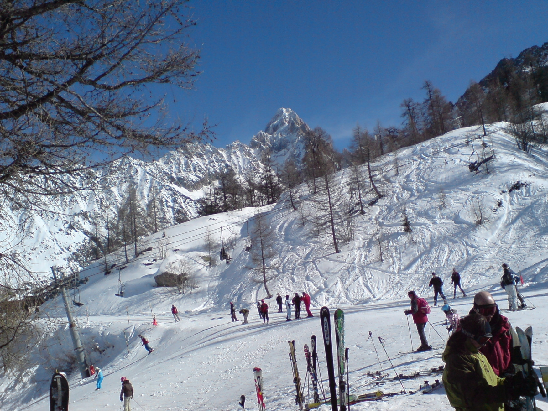 Лыжники в Ле-Гранд-Монте, Франция. Фото 5 – фотографии Франции