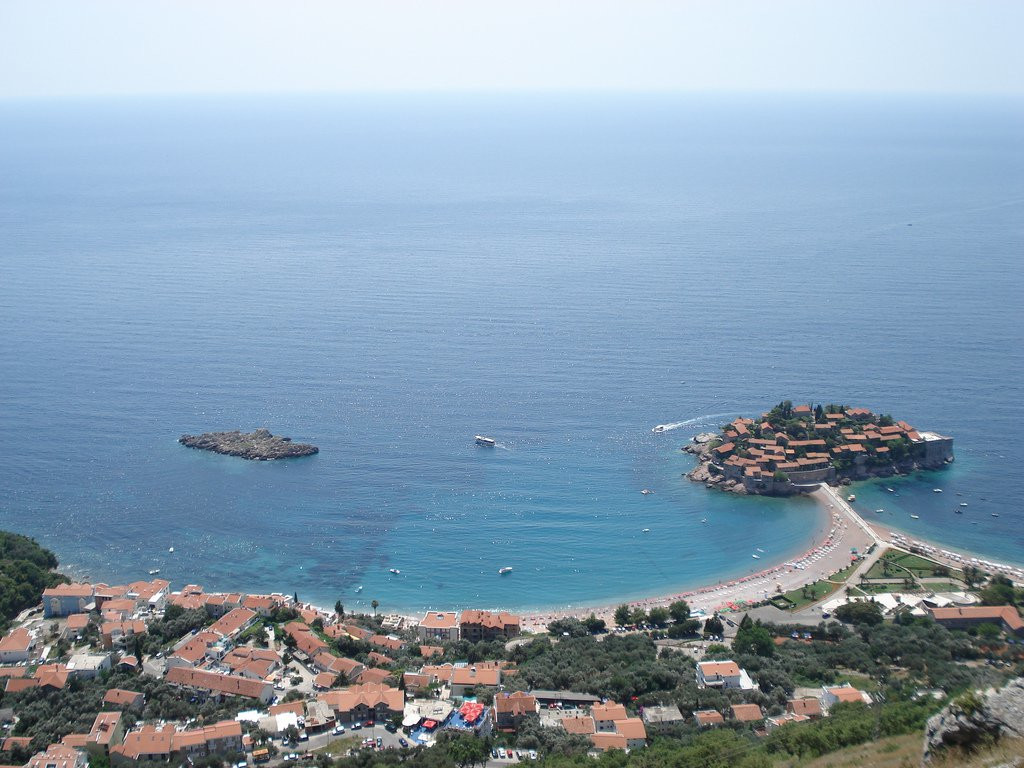 Панорамный вид в Святой Стефан, Черногория. Фото 1 – фотографии Черногории