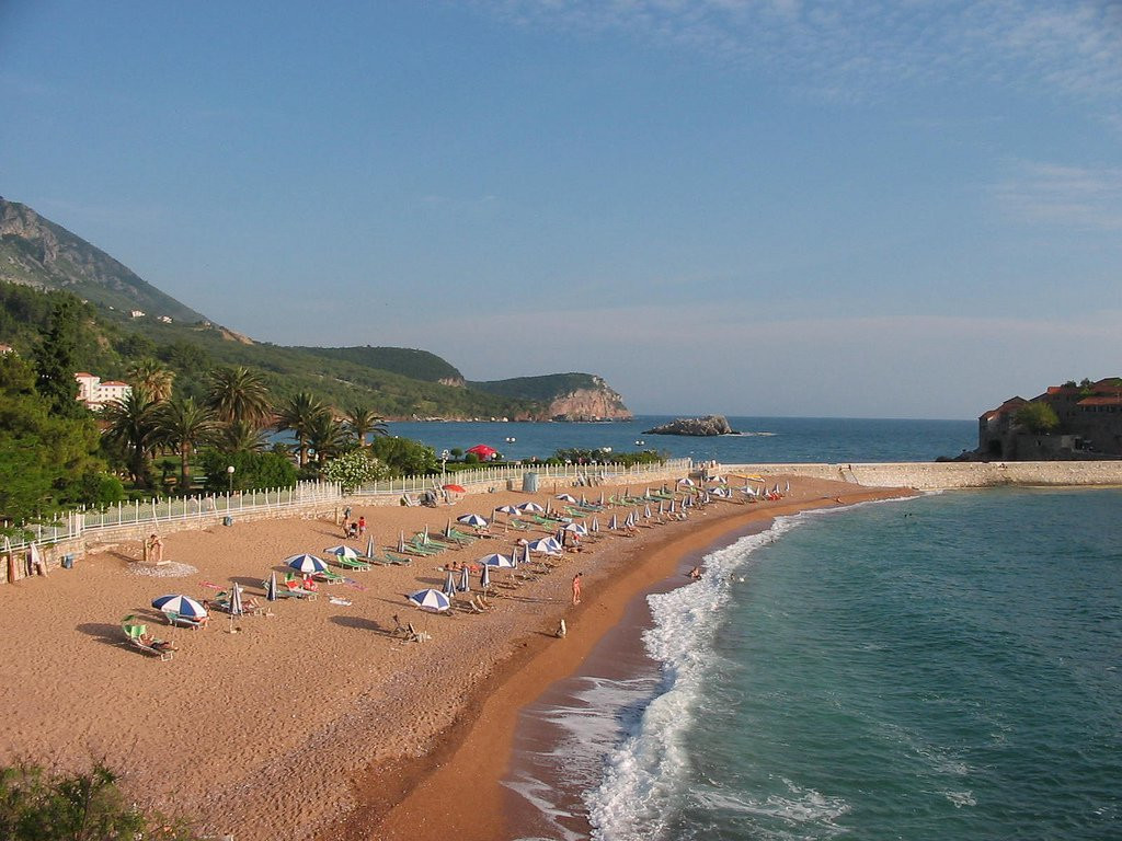 Пляж в Святой Стефан, Черногория. Фото 6 – фотографии Черногории