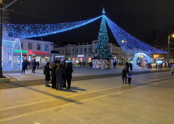 Проспект Мира во Владикавказе, январь – фотографии России