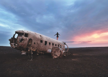 Крушение военного самолёта (DC-3 plane wreck), Исландия – фотографии Исландии