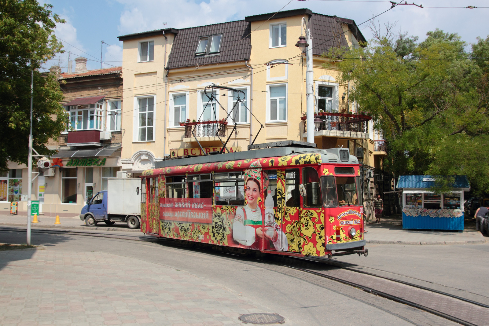 Трамваи на улицах Евпатории, Крым. Фото 1 – фотографии России