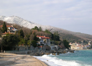 Пляж в Мощеничка-Драга, Хорватия. Фото 15 – фотографии Хорватии