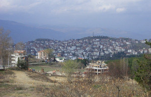 Панорамный вид города Сандански, Болгария – фотографии Болгарии