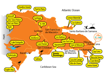 Карта Доминиканской Республики – фотографии Доминиканы