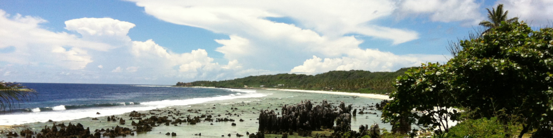 Панорама побережья острова Науру – фотографии Науру