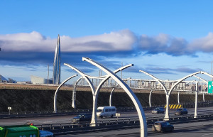 Лахта-центр с Васильевского острова – фотографии России