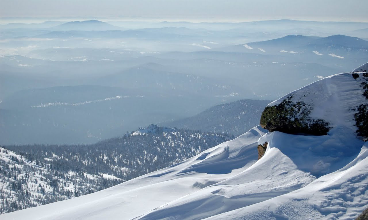 Панорамный вид Шерегеш, Россия – фотографии России