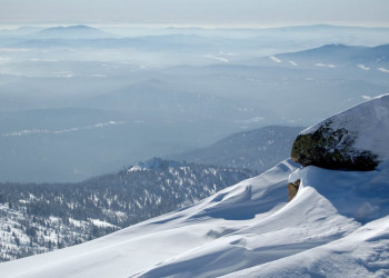 Панорамный вид Шерегеш, Россия – фотографии России