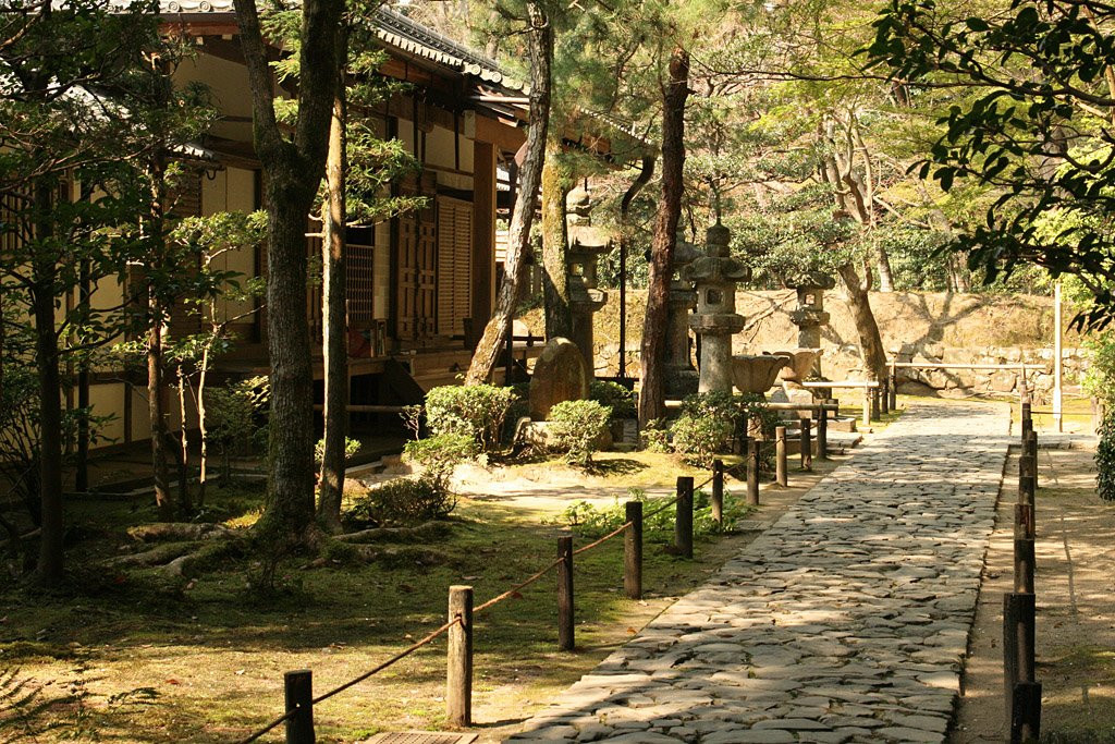 Kyoto - a peaceful garden in one of Kyoto's temple – фотографии Японии