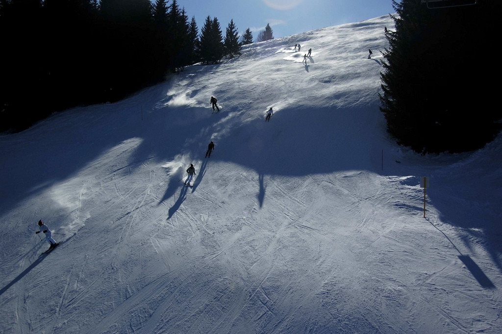 Лыжная трасса в Сент-Жерве, Франция – фотографии Франции