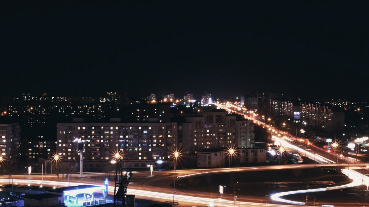 Ночной Барнаул, Алтайский край. Фото 1 – фотографии России