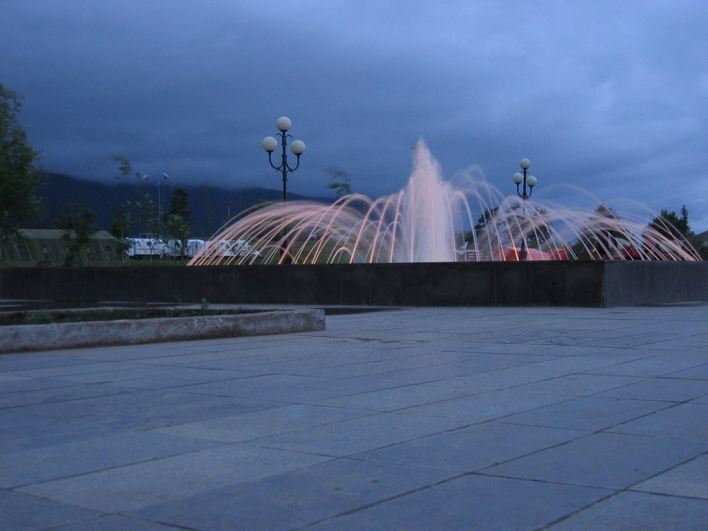 Фонтан в Ленске, Россия – фотографии России