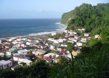 Вид на Гран'Ривьер – фотографии Мартиники