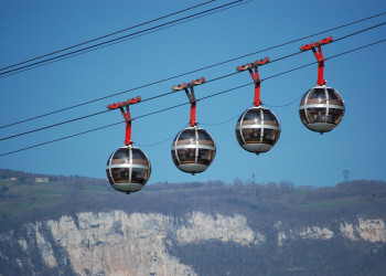 Канатная дорога в Гренобле, Франция – фотографии Франции