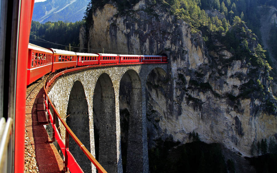 Ретийская железная дорога (Rhätische Bahn). Фото 19 – фотографии Швейцарии