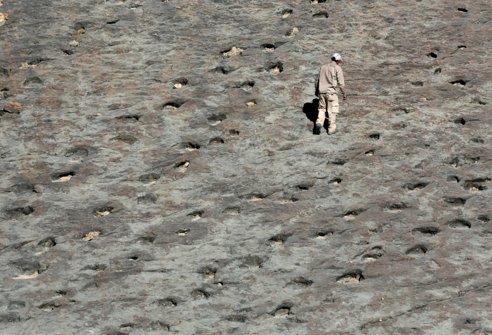 Следы динозавров Cal Orcko на окраине Сукре, Боливия – фотографии Боливии