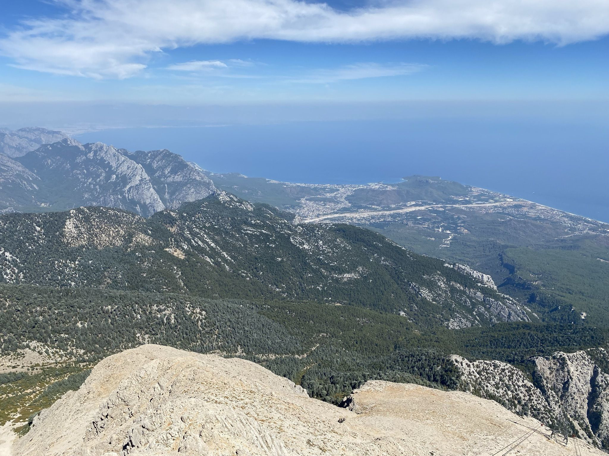 Канатная дорога «Олимпос» в Турции, вид на Средиземное море и Кемер – фотографии Турции