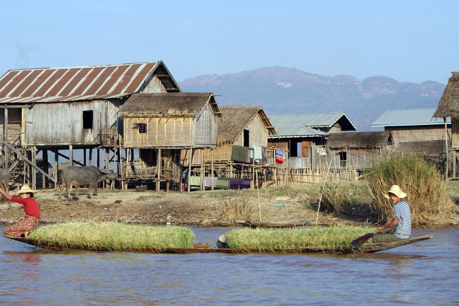 Деревня на воде – фотографии Мьянмы