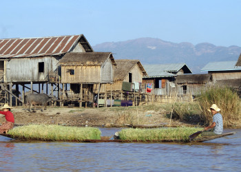 Деревня на воде – фотографии Мьянмы