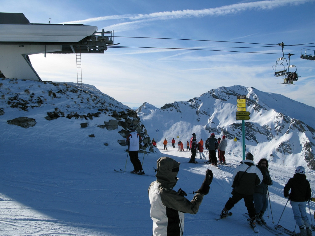 Лыжники в Монтрионе, Франция. Фото 5 – фотографии Франции