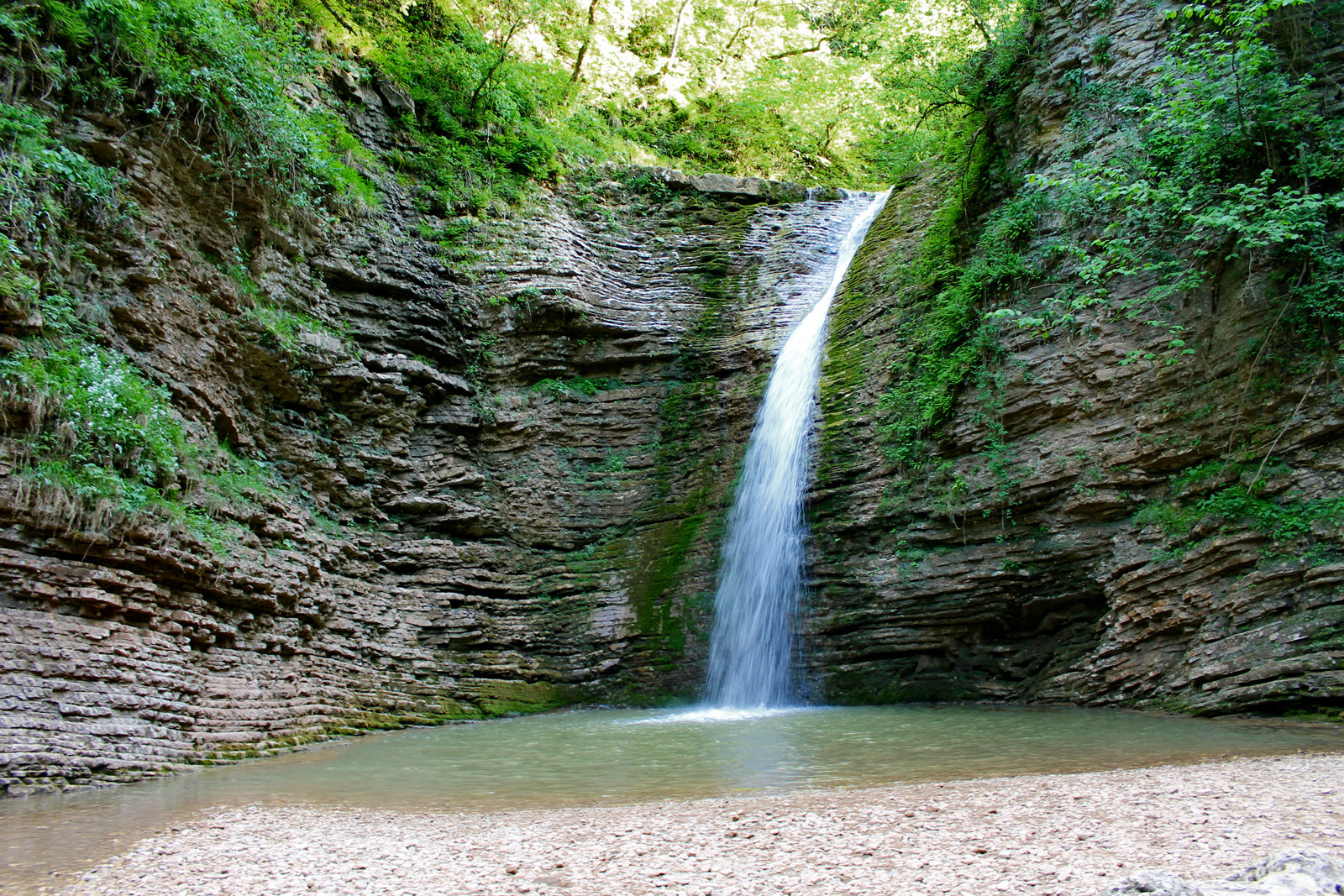 Водопад Девичья коса, Адыгея – фотографии России
