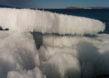 Лёд на мысе Уюга, Малое море, Байкал – фотографии России