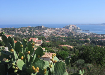 Панорамный вид в Кальви, Франция – фотографии Франции