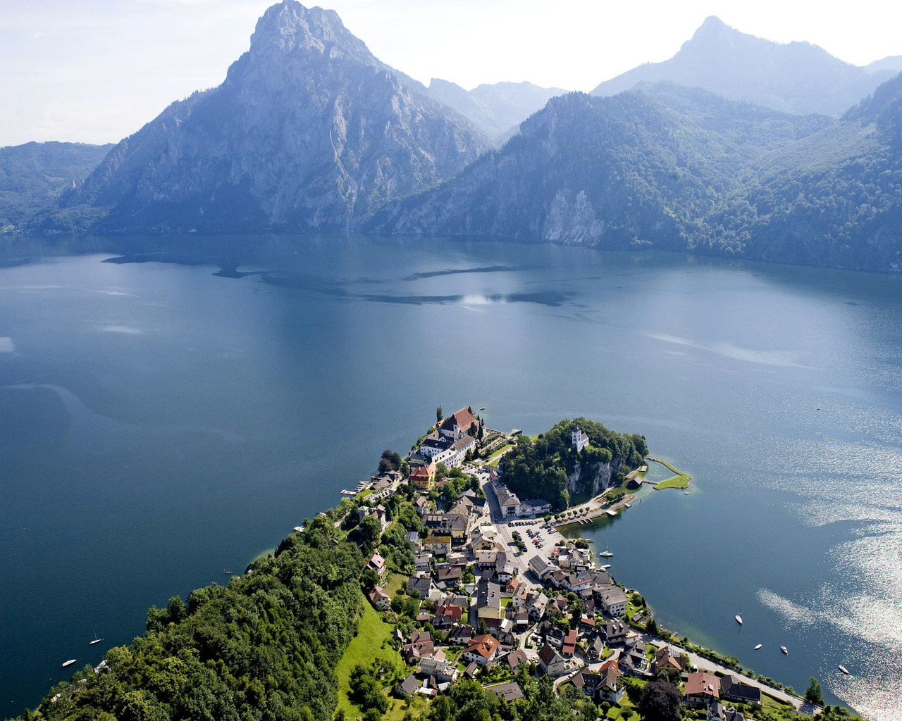 Траункирхен с высоты. Австрия – фотографии Австрии