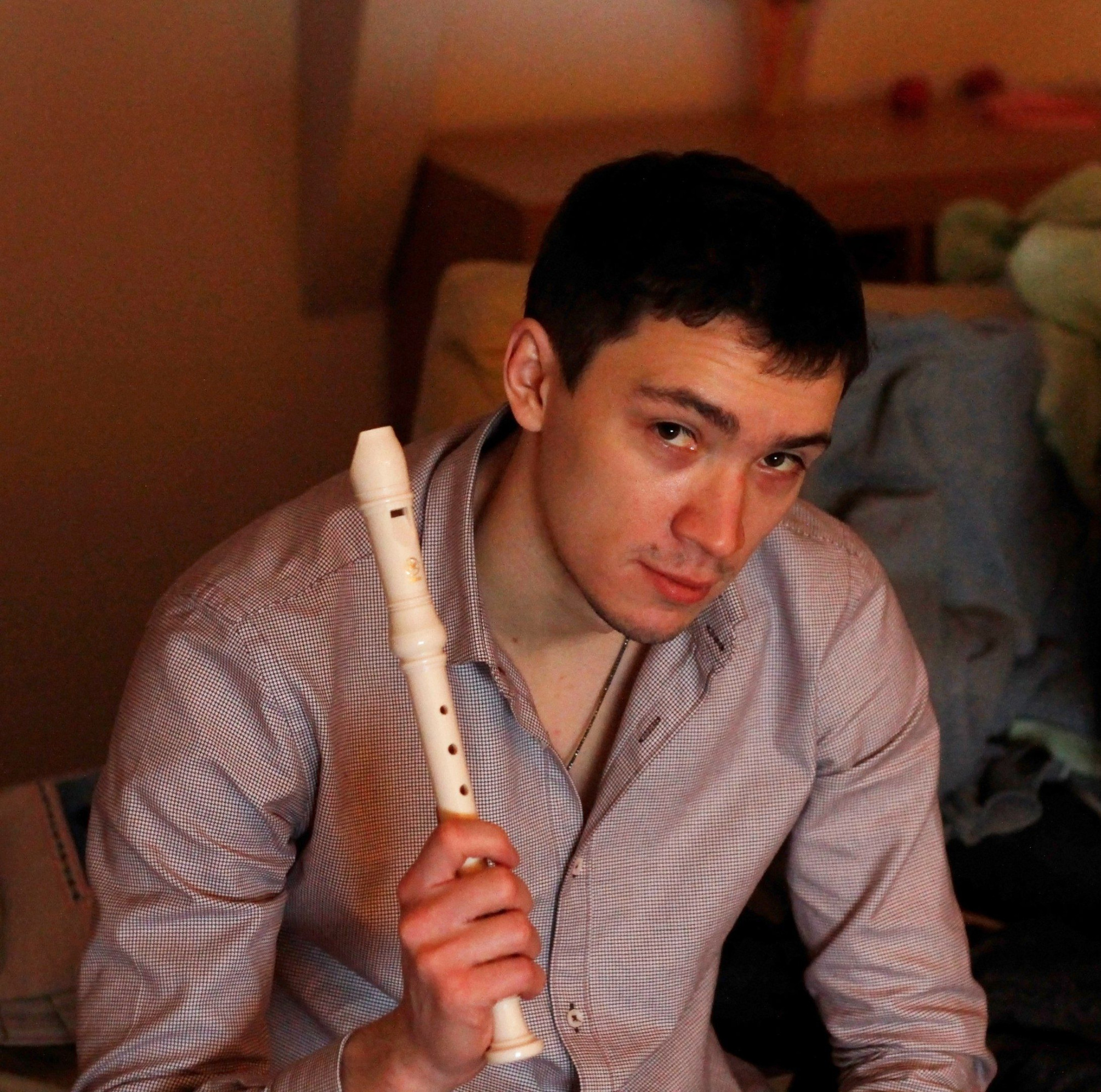 С блокфлейтой – фотографии