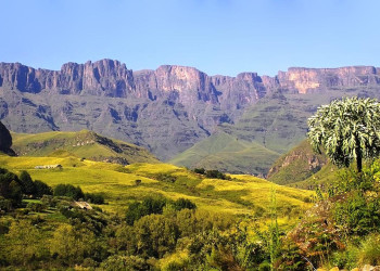 К услугам туристов в Драконовых горах кемпинги, пешеходные и конные прогулки , вертолётные экскурсии – фотографии ЮАР