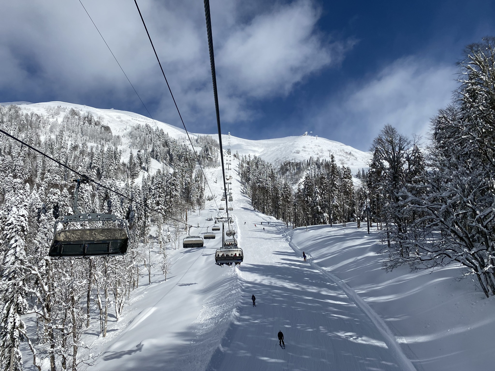 Канатная дорога Эдельвейс на Роза Хутор – фотографии России
