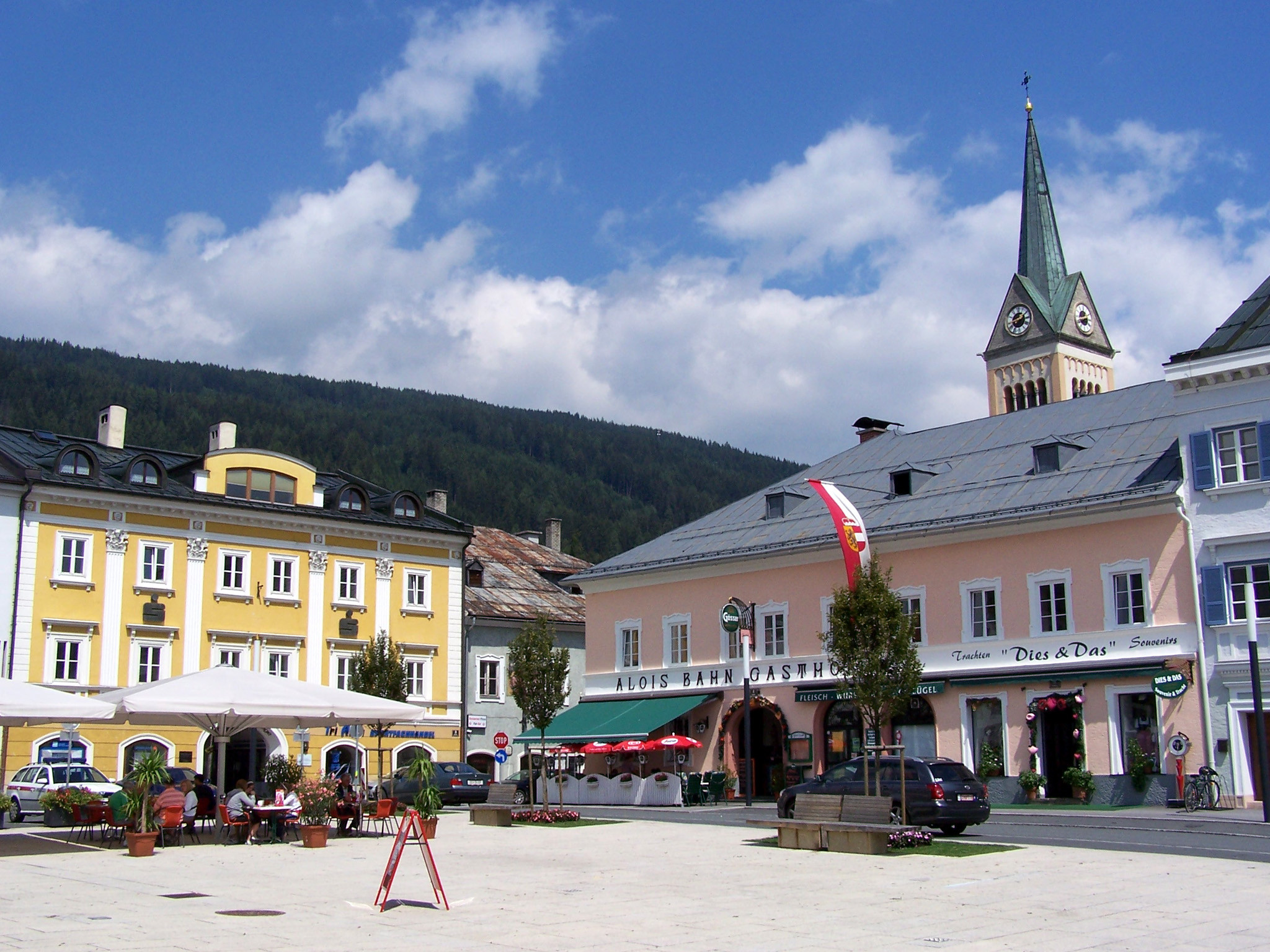 Центральная площадь города Радштадт. Австрия – фотографии Австрии