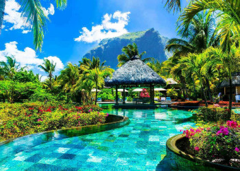 Бассейн и места отдыха. Маврикий – фотографии Маврикия