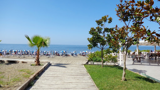 Бревенчатая дорожка на пляж. Дуррес. Албания – фотографии Албании