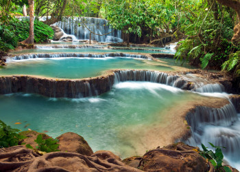 Невероятные пейзажи. Водопад Куанг Си. Лаос  – фотографии Лаоса