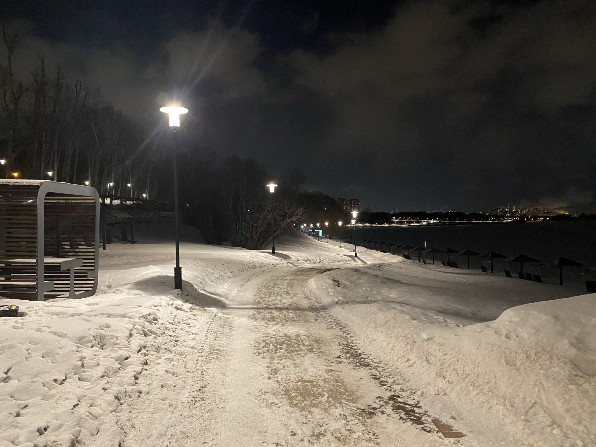 Парк Борисовские пруды зимой, Москва – фотографии России