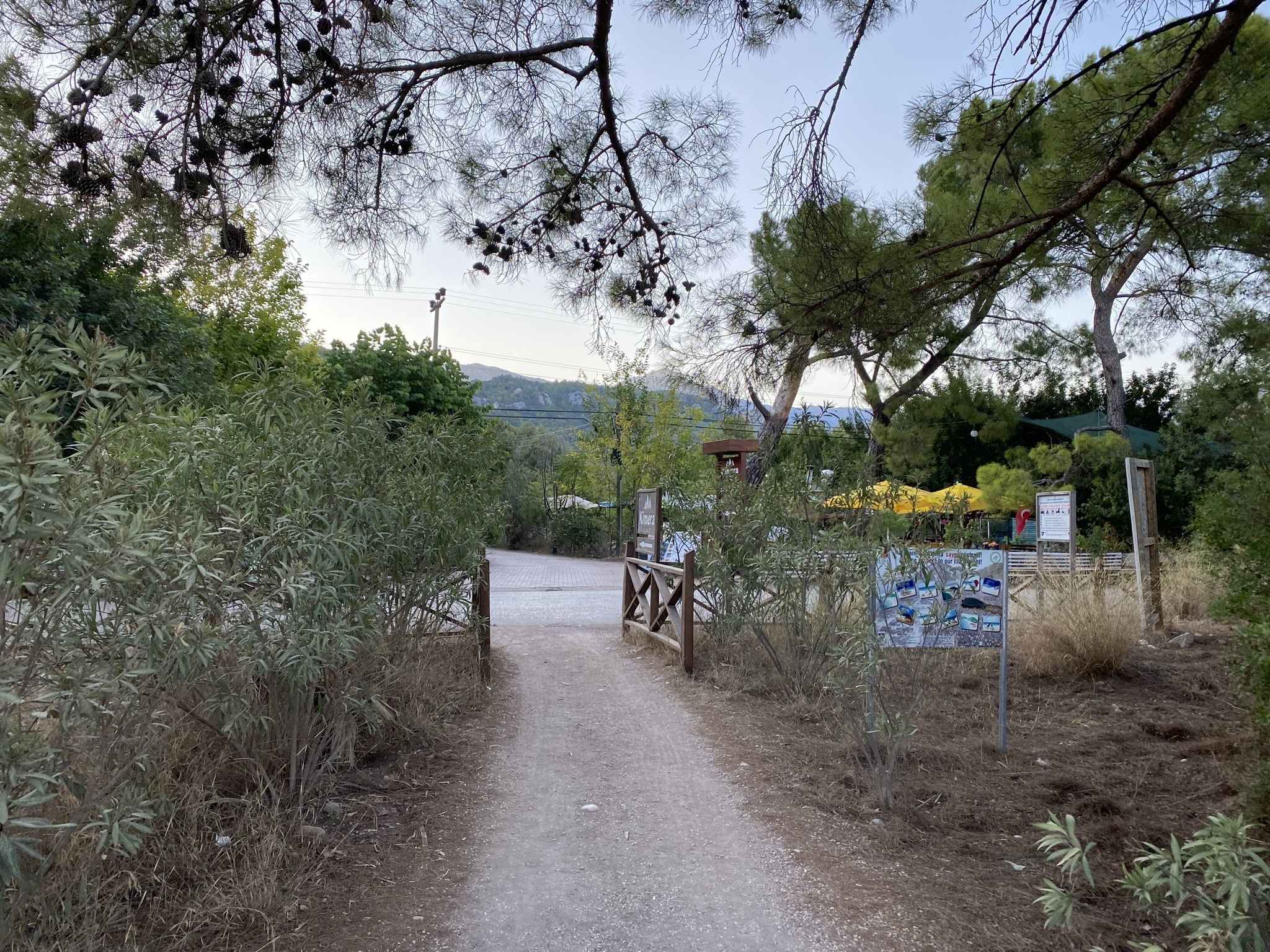 Дорожка с пляжа Чиралы в сторону отеля Kimera Lounge – фотографии Турции