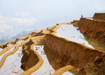 Зрелищные рисовые террасы Хунхэ-Хани (Honghe Hani Rice Terraces) в Китае – фотографии Китая
