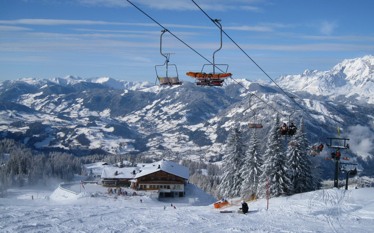 Кресельные подъемники. Санкт Йохан. Австрия – фотографии Австрии