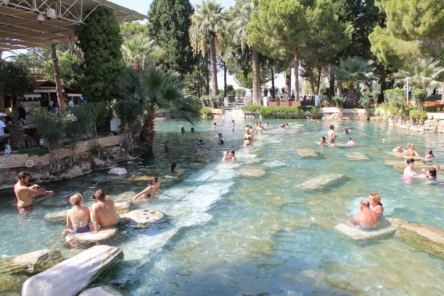 Памуккале (Pamukkale) или "бассейн Клеопатры", Турция – фотографии Турции